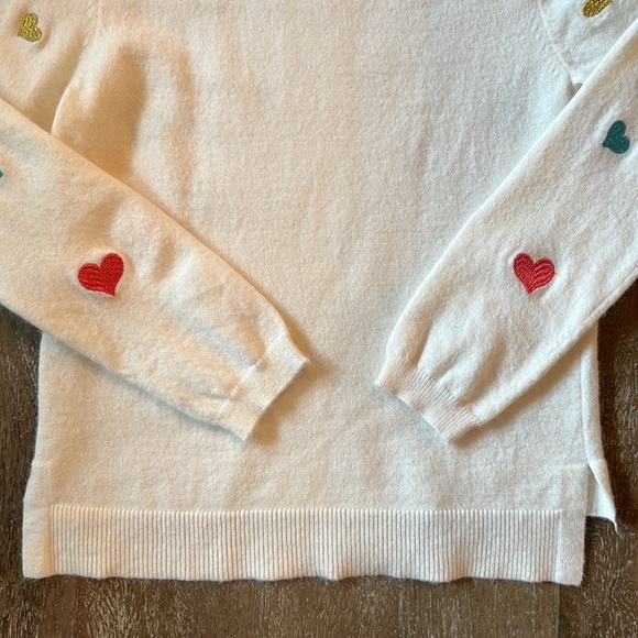 Copper Key Embroidered Hearts Sweater - Picture 5 of 6